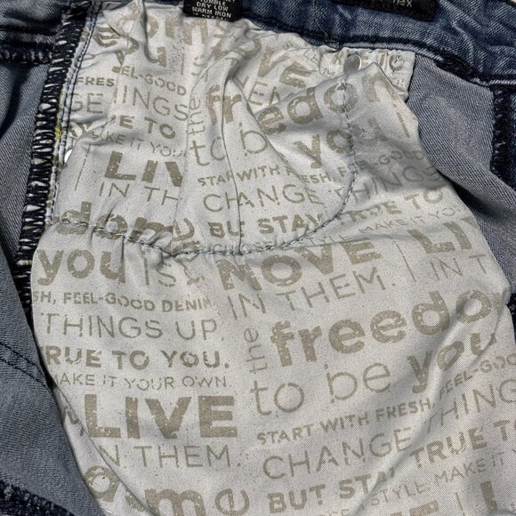 CJ Black Premium Skinny Flex Jeans 34x34 Moto Distressed Paint Splatter Denim - Picture 10 of 14